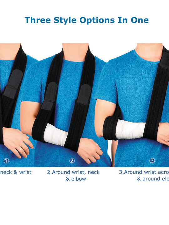 Collar and cuff arm support, shoulder, arm, elbow and hand injuries. Unisex.